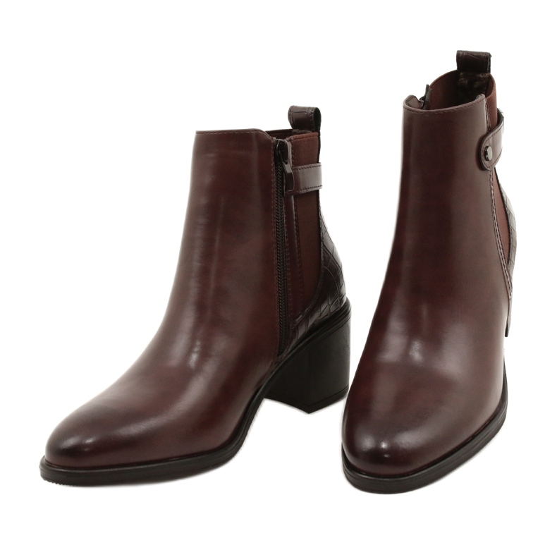 Klasické hnědé boty Sergio Leone BT630 hnědý 2