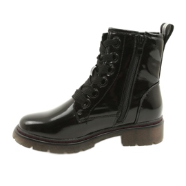 Evento Dámské klasické boty Varnised Boots Eveno 21BT35-4233 Black černý 1