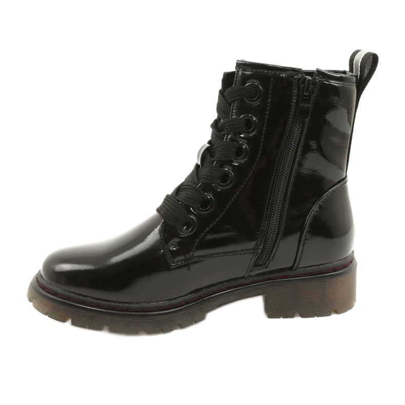 Evento Dámské klasické boty Varnised Boots Eveno 21BT35-4233 Black černý 1