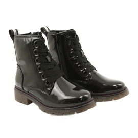 Evento Dámské klasické boty Varnised Boots Eveno 21BT35-4233 Black černý 5