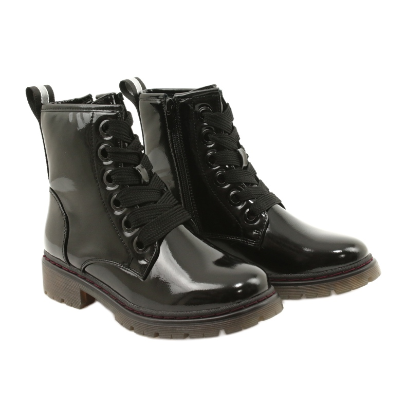 Evento Dámské klasické boty Varnised Boots Eveno 21BT35-4233 Black černý 5