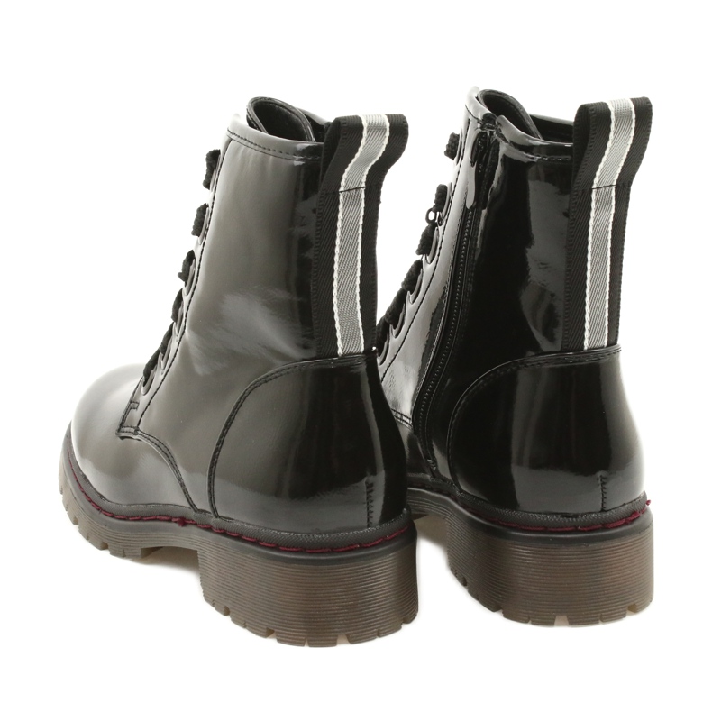 Evento Dámské klasické boty Varnised Boots Eveno 21BT35-4233 Black černý 4