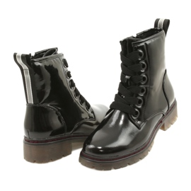 Evento Dámské klasické boty Varnised Boots Eveno 21BT35-4233 Black černý 3