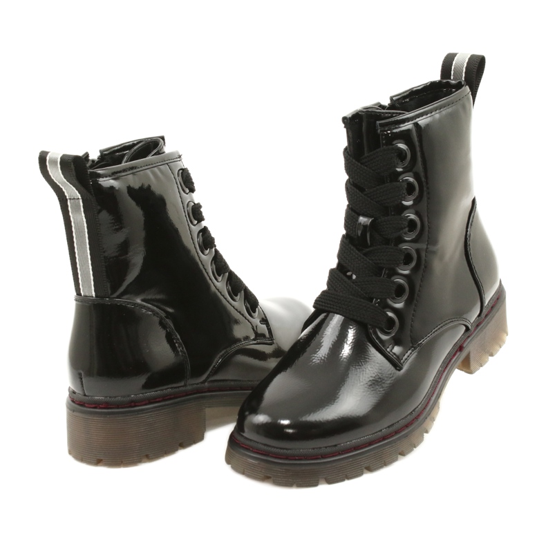 Evento Dámské klasické boty Varnised Boots Eveno 21BT35-4233 Black černý 3