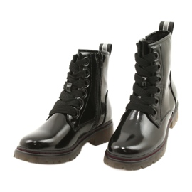 Evento Dámské klasické boty Varnised Boots Eveno 21BT35-4233 Black černý 2