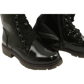 Evento Dámské klasické boty Varnised Boots Eveno 21BT35-4233 Black černý 6