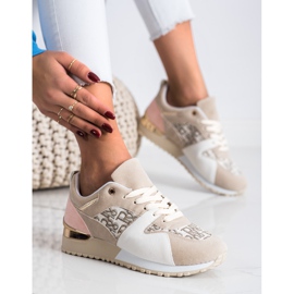 SHELOVET Stylové tenisky béžový 1