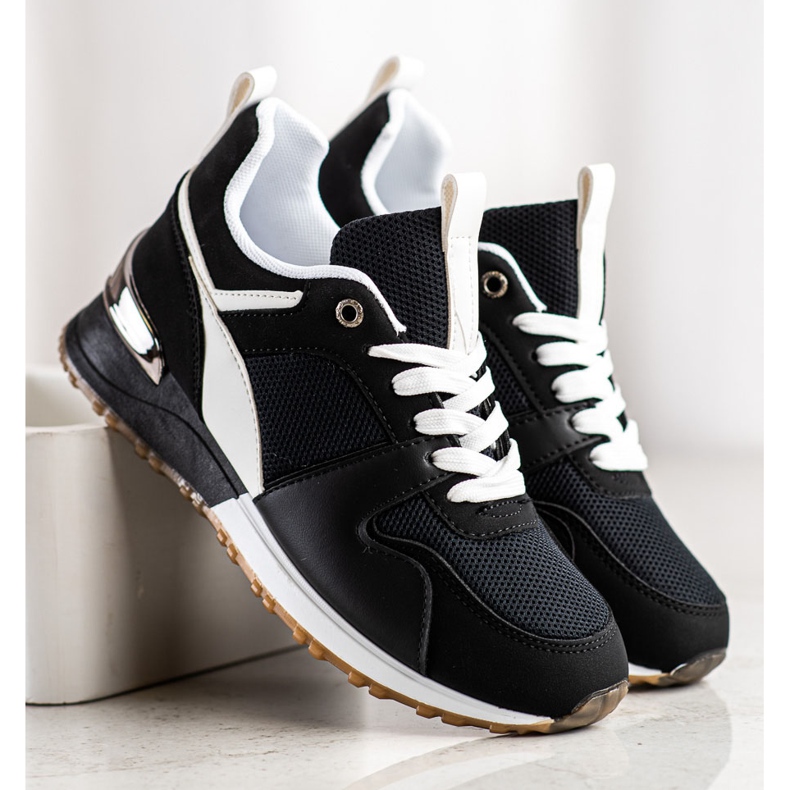 SHELOVET Černé sportovní tenisky černá 2