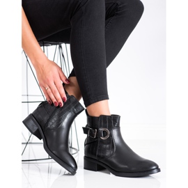 Super Mode Neformální boty se sponou černý 2