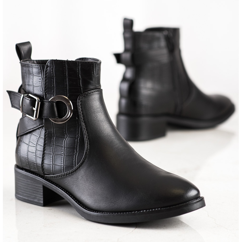 Super Mode Neformální boty se sponou černá 1