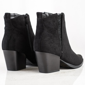 Bestelle Suede Booties In Spitz černý 1