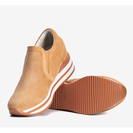 Oranžové klínové tenisky od Miny oranžový 1