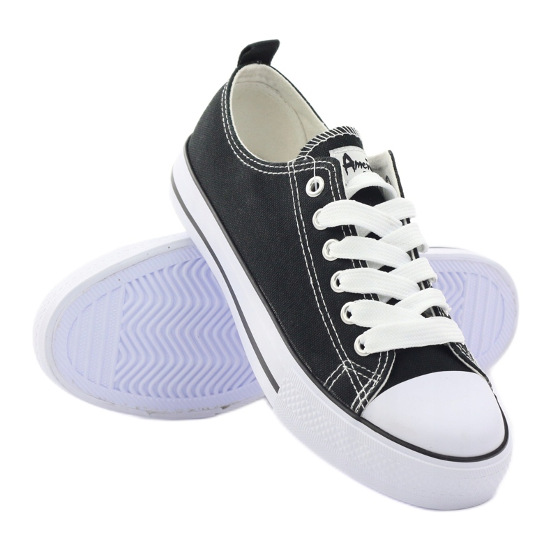 American Club Klasické černé tenisky americké boty DSLN-01 černá 3