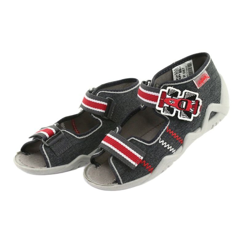 Dětská obuv Befado 250P087 červené šedá 4