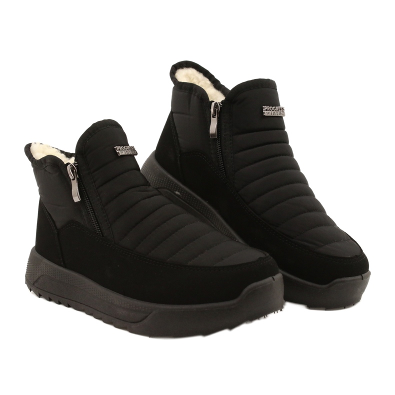 Progress Dámské boty na pokroku v kožešinách progj-21-21 černá 5