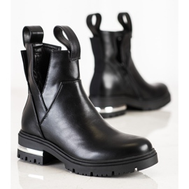 Seastar Teplé kozačky s vykrojením černý 1