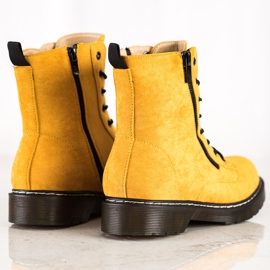 SHELOVET Žluté lapače s ozdobným zipem žlutá 1