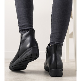 Černé hladké ploché boty Garrido černá 2 Černé hladké ploché boty Garrido černá 2