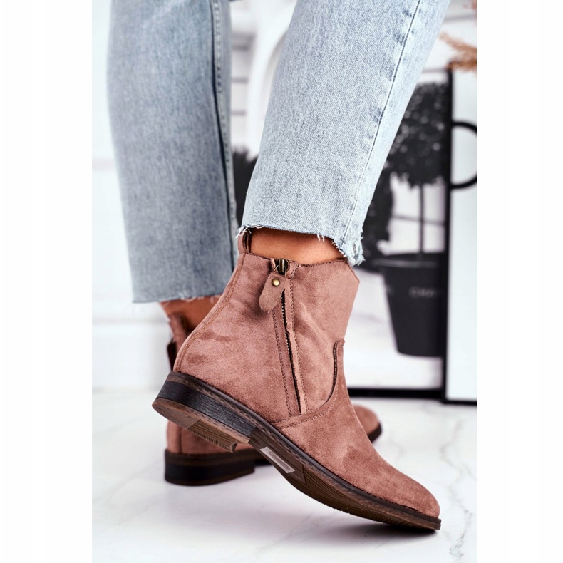 Evento Boty Jodhpur, semišové béžové zipy béžový hnědý 2 Evento Boty Jodhpur, semišové béžové zipy béžový hnědý 2