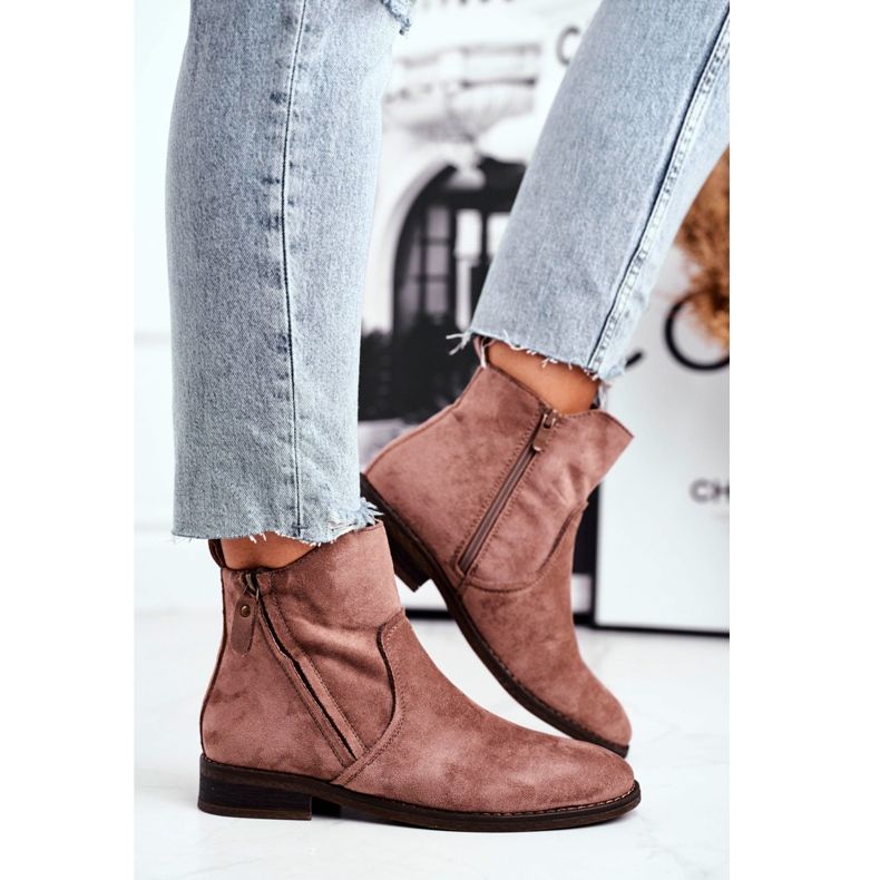 Evento Boty Jodhpur, semišové béžové zipy béžový hnědý 1 Evento Boty Jodhpur, semišové béžové zipy béžový hnědý 1