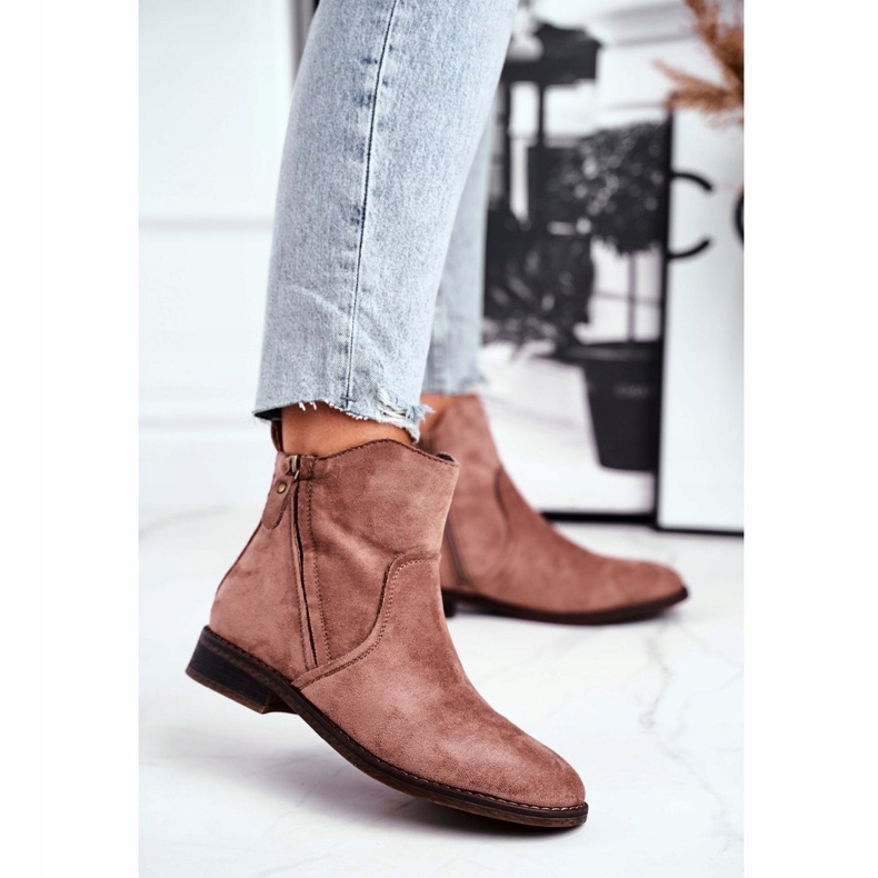 Evento Boty Jodhpur, semišové béžové zipy béžový hnědý 4 Evento Boty Jodhpur, semišové béžové zipy béžový hnědý 4