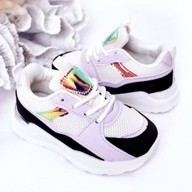 Dětské sportovní boty Tenisky Black-Violet Game Time bílý černá fialový 4