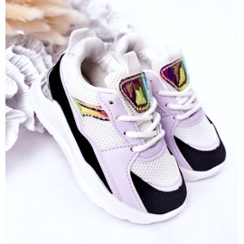 Dětské sportovní boty Tenisky Black-Violet Game Time bílý černý fialová 1