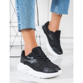 SHELOVET Neformální černé tenisky černý 2