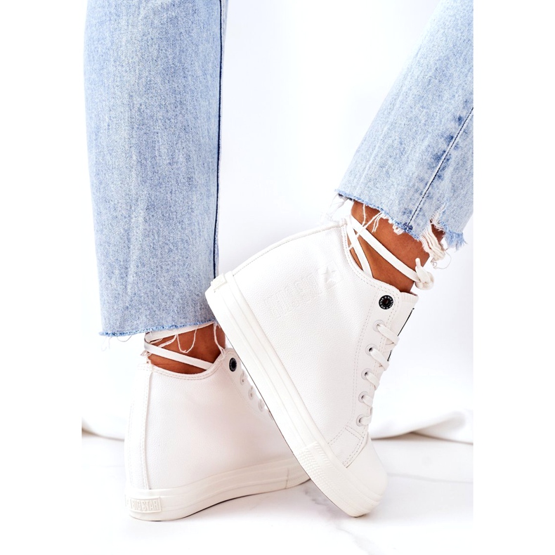 Kožené tenisky Big Star EE274128 bílé bílý 4