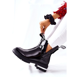 PS1 Dámské lakované boty s výřezy Black Melbourne černá 6