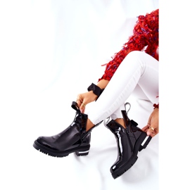 PS1 Dámské lakované boty s výřezy Black Melbourne černá 7
