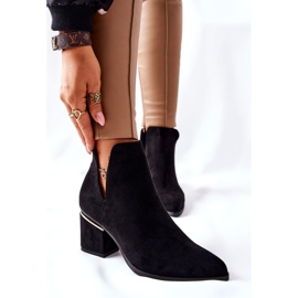 PS1 Dámské semišové boty s výřezy Black Noel černá 1