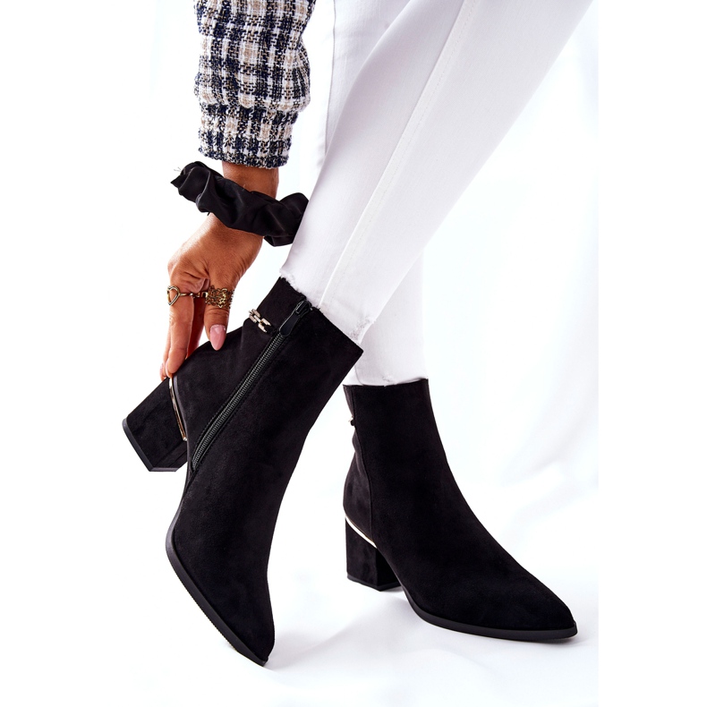 PS1 Dámské semišové boty na podpatku černé One Step černá 2 PS1 Dámské semišové boty na podpatku černé One Step černá 2