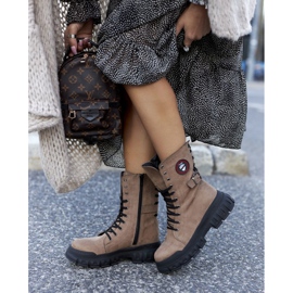 NAVY DOT Dámské boty Trappers Workers Brown Monope hnědý 2 NAVY DOT Dámské boty Trappers Workers Brown Monope hnědý 2