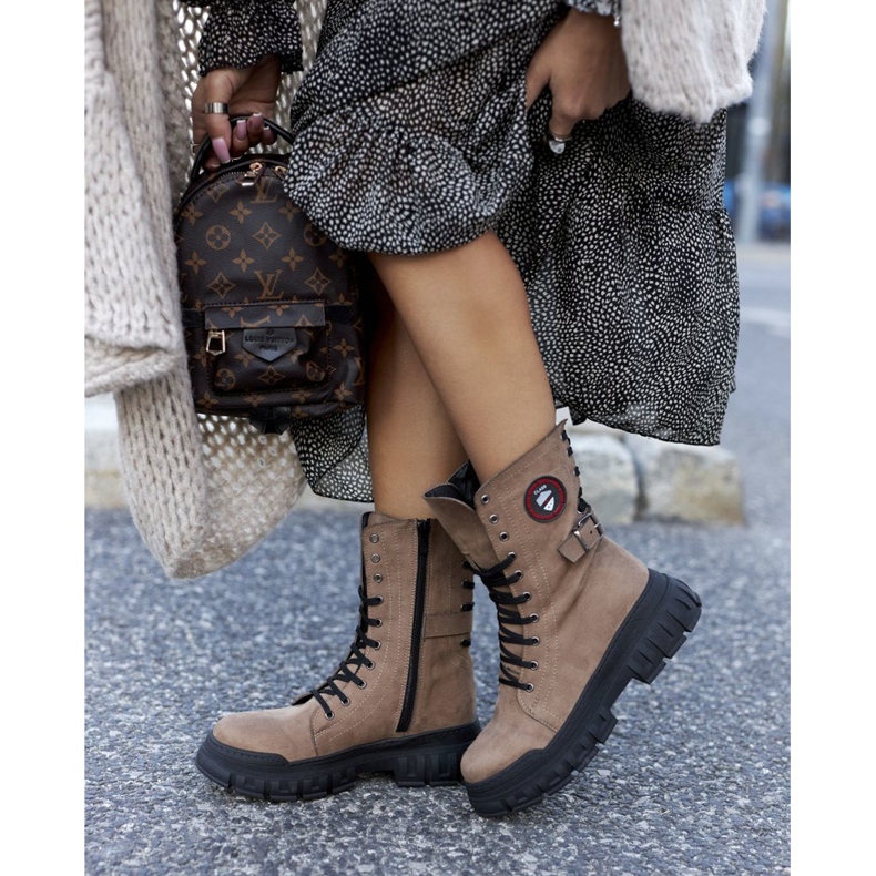 NAVY DOT Dámské boty Trappers Workers Brown Monope hnědý 2 NAVY DOT Dámské boty Trappers Workers Brown Monope hnědý 2