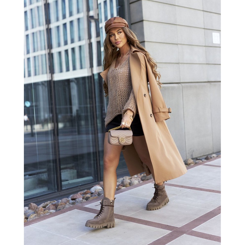 Dámské velurové kožené boty Nicole 2673 Brown hnědý 1