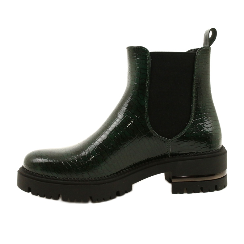 Lakované boty Łuska Sergio Leone TR746 Green zelený 4