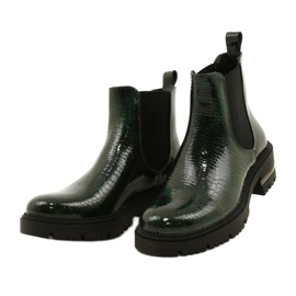 Lakované boty Łuska Sergio Leone TR746 Green zelený 5