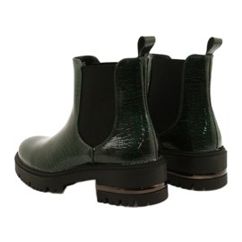 Lakované boty Łuska Sergio Leone TR746 Green zelený 6