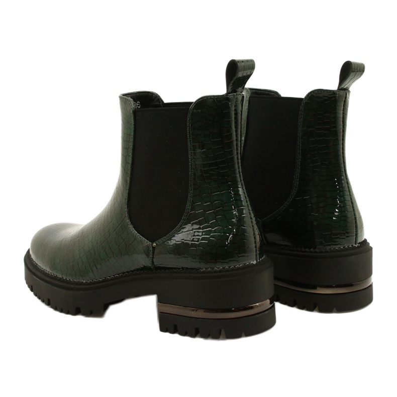 Lakované boty Łuska Sergio Leone TR746 Green zelený 6