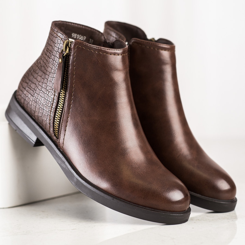 Clowse Neformální boty s hadím potiskem hnědý 2