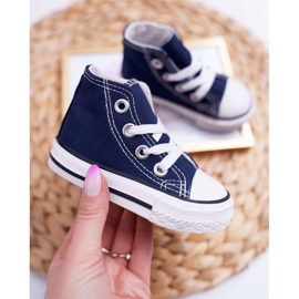 FRROCK Dětské klasické vysoké tenisky Navy Blue Filemon námořnická modř 1