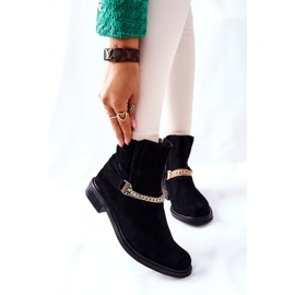 Dámské kožené boty Nicole Black Dome černý 1