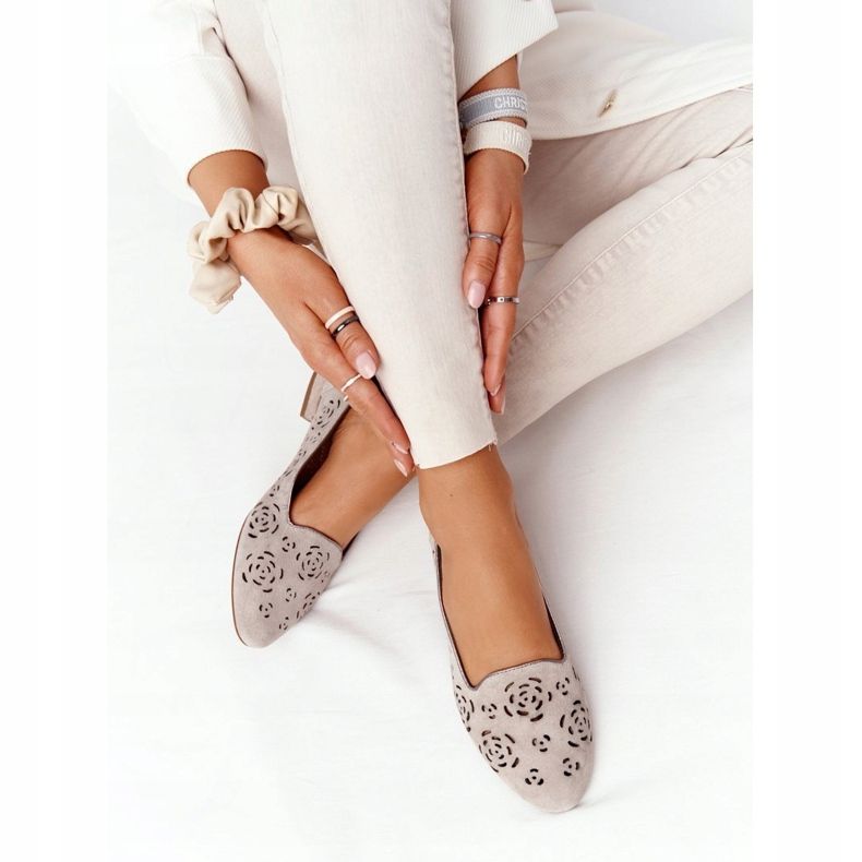 Prolamované mokasíny Sergio Leone BL627 Cappuccino šedá 3