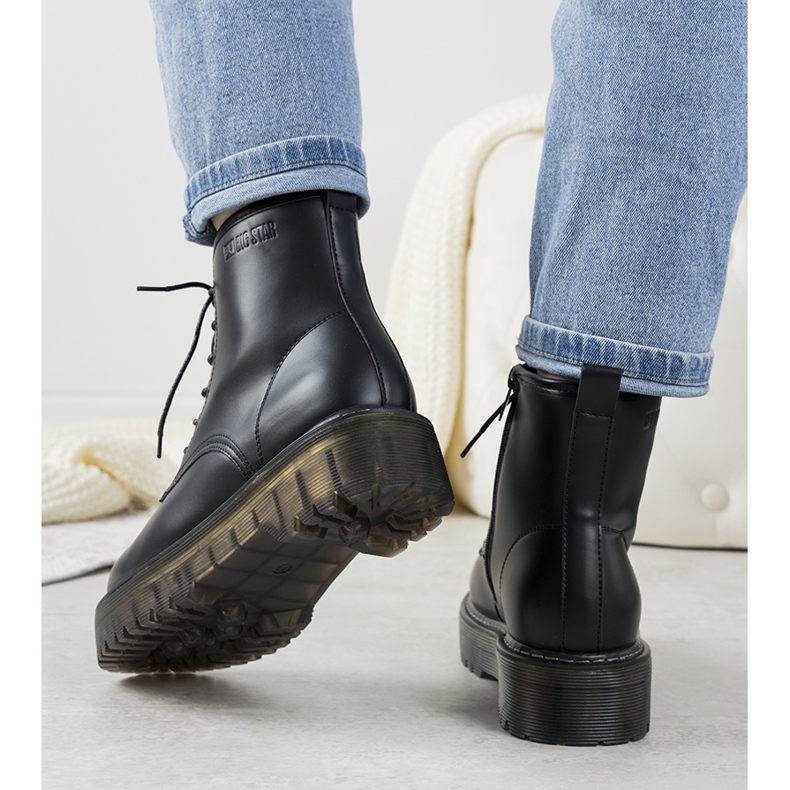 Černé dámské kozačky od Big Star Lozano černá 2