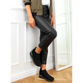 Černá RQ316 Černá klínová sportovní obuv 2