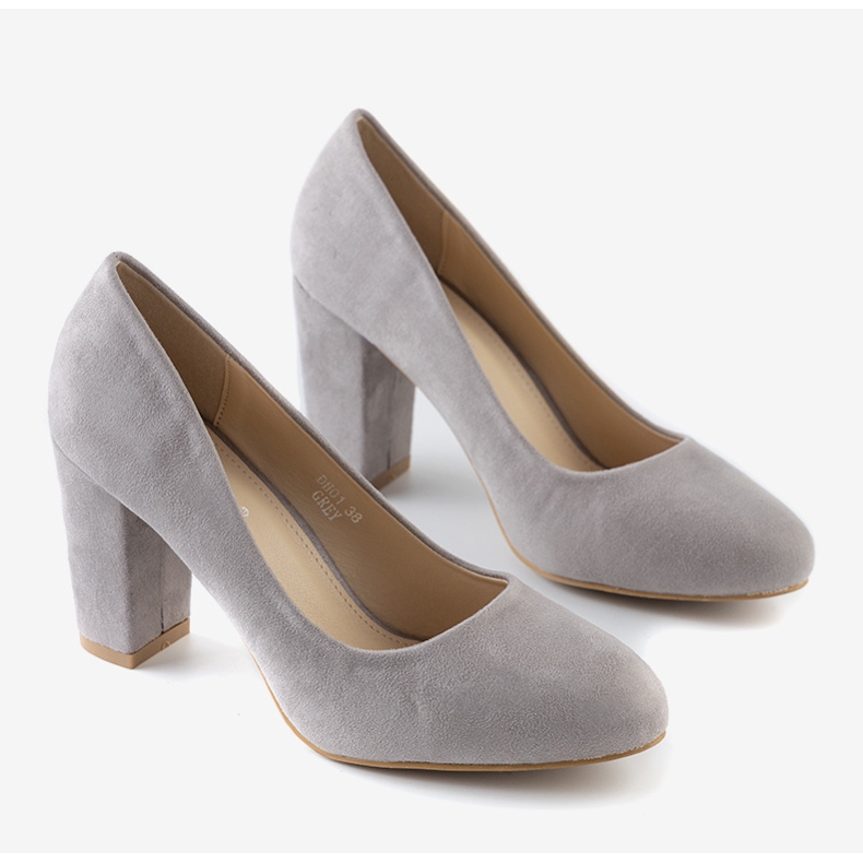 Šedé lodičky na sloupku Tahlia šedá 1