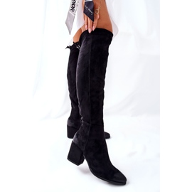 Vinceza Dámské kozačky na podpatku semišové černé Corrig černá 1 Vinceza Dámské kozačky na podpatku semišové černé Corrig černá 1