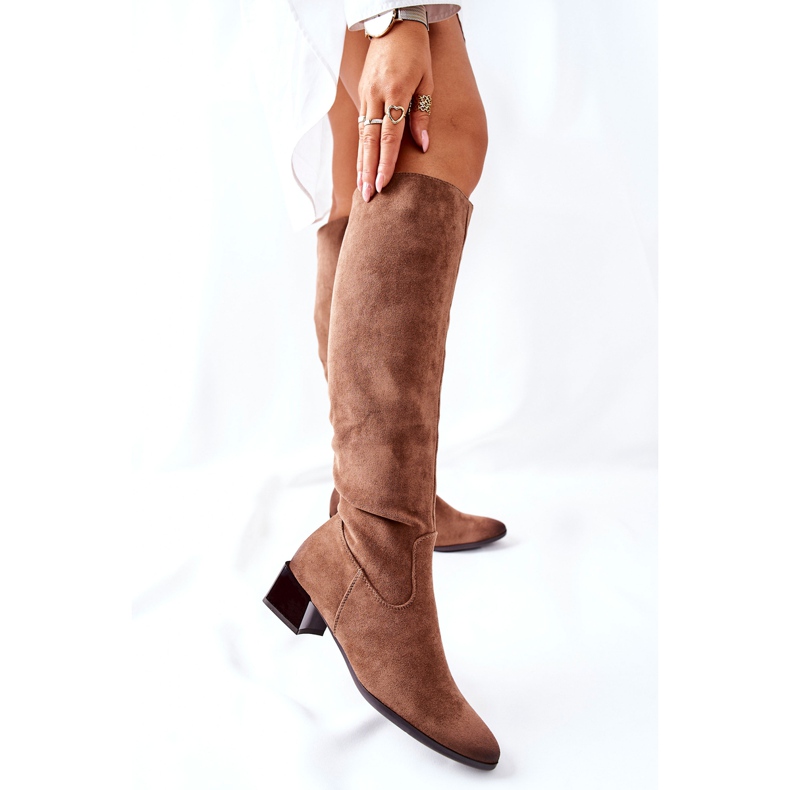 Vinceza Dámské boty na vysokém podpatku semiš béžová Bolea béžový 2 Vinceza Dámské boty na vysokém podpatku semiš béžová Bolea béžový 2