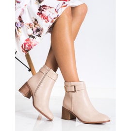 Seastar Elegantní kozačky z eko kůže béžový 2